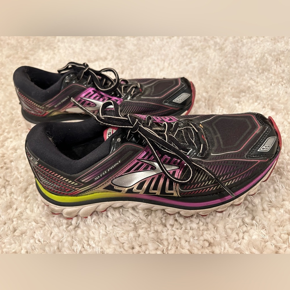 Brooks Black and Purple Women's Running Sneakers